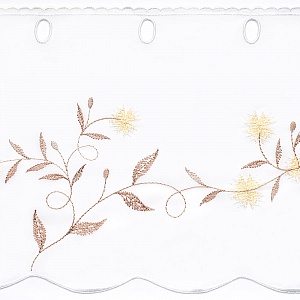 Ткань для штор-кафе коллекция «Romantik» бежево-желтый