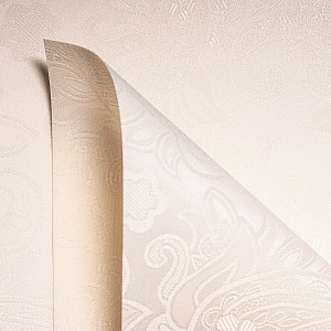 Рулонная штора «Мини» фурнитура Белая. Ткань коллекции «Арабеска» Кремовый