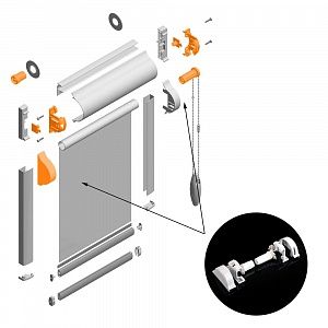 Комплект механизма для рулонной шторы UNI Besta Белый